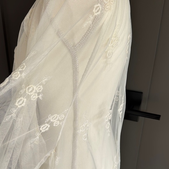 (Sold) American Eagle Outfitters Elegant Cream Lace Cardigan L-XL - Picture 6 of 9